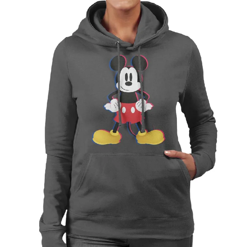 Disney Mickey Mouse 3D Effect Pose Women's Hooded Sweatshirt Hoodie with Hidden Zipper Minimalist Clean Disney Mickey Mouse 3D Effect Pose Women's Hooded Sweatshirt Hoodie with Hidden Zipper Minimalist Clean