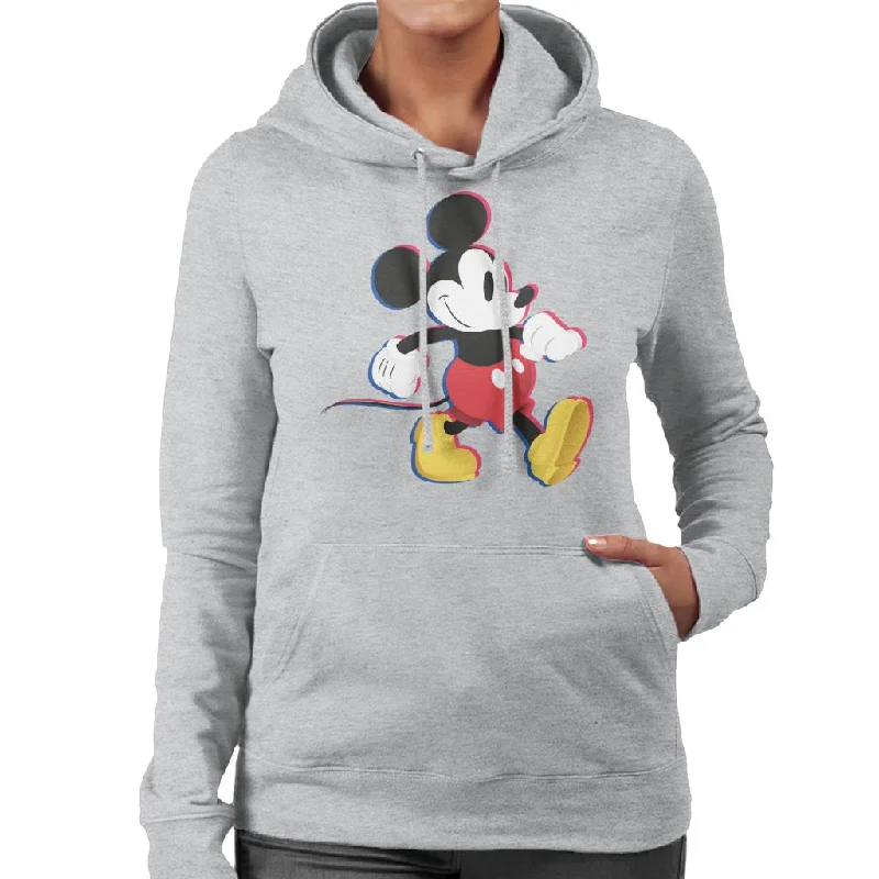 Disney Mickey Mouse March Women's Hooded Sweatshirt Hoodie with Turtle Neck Cozy Winter Disney Mickey Mouse March Women's Hooded Sweatshirt Hoodie with Turtle Neck Cozy Winter