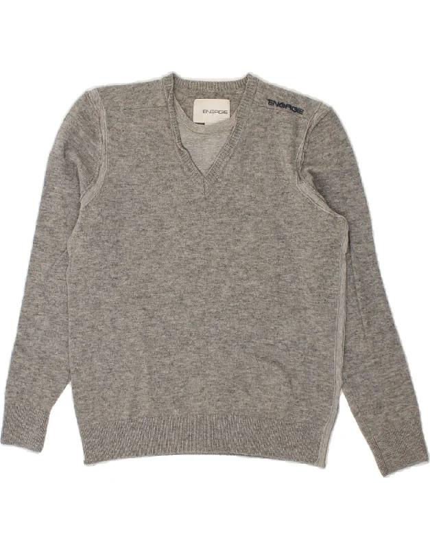 ENERGIE Womens V-Neck Jumper Sweater UK 10 Small Grey Wool Jersey Fabric Tulle Fabric Batik Fabric ENERGIE Womens V-Neck Jumper Sweater UK 10 Small Grey Wool Jersey Fabric Tulle Fabric Batik Fabric