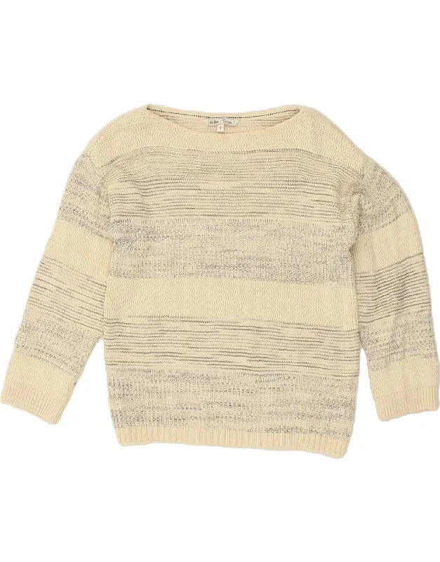 FAT FACE Womens Boat Neck Jumper Sweater UK 8 Small Beige Striped Cotton Elegant Classic Vintage FAT FACE Womens Boat Neck Jumper Sweater UK 8 Small Beige Striped Cotton Elegant Classic Vintage