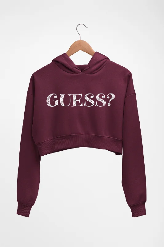 Guess Crop HOODIE FOR WOMEN Hoodie with High-Low Hem Asymmetrical Trendy