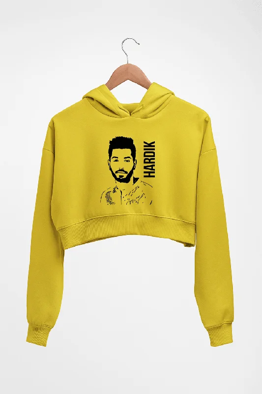 Hardik Pandya Crop HOODIE FOR WOMEN Hoodie with Strings Custom Fit Adjustable