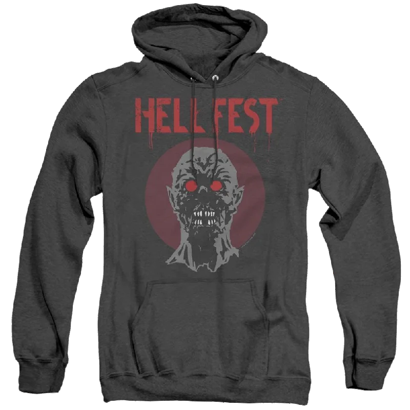 Hell Fest Logo - Heather Pullover Hoodie Thin Wool Pullover