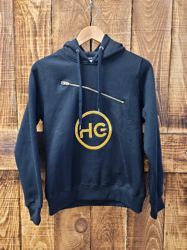 HG Gold zip Hoodie only Hoodie with Pattern Geometric Abstract