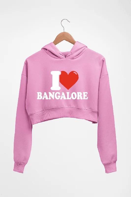 I Love BANGALORE Crop HOODIE FOR WOMEN Hoodie with Set-In Sleeves Structured Classic I Love BANGALORE Crop HOODIE FOR WOMEN Hoodie with Set-In Sleeves Structured Classic