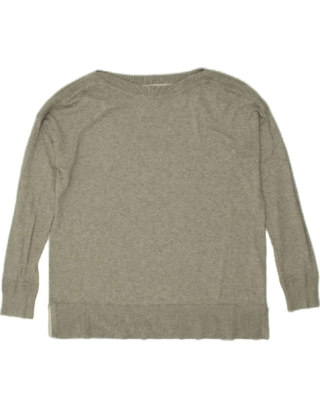 JOULES Womens Boat Neck Jumper Sweater UK 14 Medium Grey Cotton Real Fur Shearling Chenille JOULES Womens Boat Neck Jumper Sweater UK 14 Medium Grey Cotton Real Fur Shearling Chenille