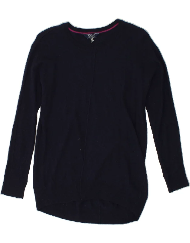 JOULES Womens Longline Boat Neck Jumper Sweater UK 10 Small Navy Blue Stretchy Elastic Breathable JOULES Womens Longline Boat Neck Jumper Sweater UK 10 Small Navy Blue Stretchy Elastic Breathable