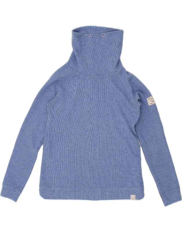 JOULES Womens Roll Neck Jumper Sweater UK 8 Small Blue Cotton Cotton Fabric Linen Fabric Terry Fabric JOULES Womens Roll Neck Jumper Sweater UK 8 Small Blue Cotton Cotton Fabric Linen Fabric Terry Fabric
