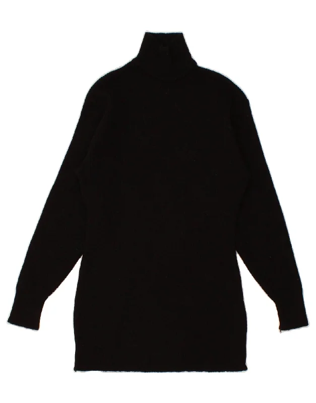 MARELLA Womens Roll Neck Jumper Sweater UK 12 Medium Black Virgin Wool Layered Multi-layer Single Layer MARELLA Womens Roll Neck Jumper Sweater UK 12 Medium Black Virgin Wool Layered Multi-layer Single Layer