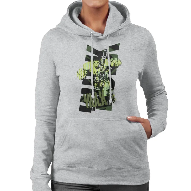 Marvel The Incredible Hulk Text Art Women's Hooded Sweatshirt Hoodie Jacket Zipper Layering Marvel The Incredible Hulk Text Art Women's Hooded Sweatshirt Hoodie Jacket Zipper Layering