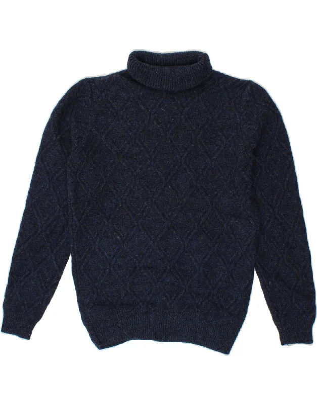 MASSIMO DUTTI Womens Roll Neck Jumper Sweater UK 12 Medium Navy Blue Long Sweater Short Sweater Cropped Sweater MASSIMO DUTTI Womens Roll Neck Jumper Sweater UK 12 Medium Navy Blue Long Sweater Short Sweater Cropped Sweater