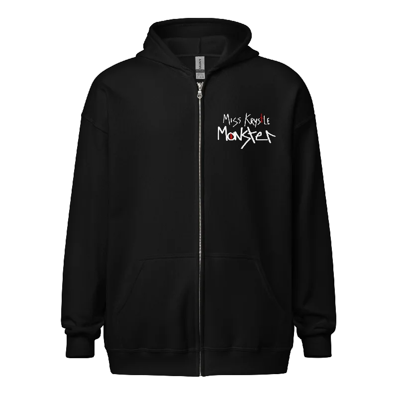 MK Monster Zip Hoodie (Unisex) Hoodie with Zipper Placket Modern Functional