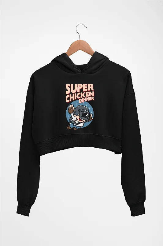 PUBG Super Chicken Dinner Crop HOODIE FOR WOMEN Hoodie with Contrast Stitching Detailed Premium PUBG Super Chicken Dinner Crop HOODIE FOR WOMEN Hoodie with Contrast Stitching Detailed Premium