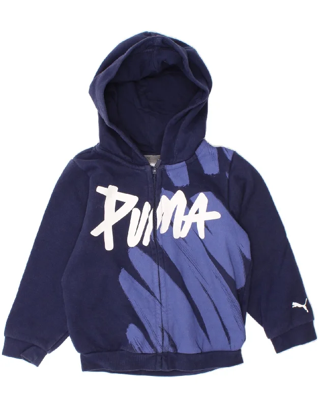PUMA Baby Boys Graphic Zip Hoodie Sweater 18-24 Months Navy Blue Cotton Hoodie with V-Neck Classic Versatile PUMA Baby Boys Graphic Zip Hoodie Sweater 18-24 Months Navy Blue Cotton Hoodie with V-Neck Classic Versatile