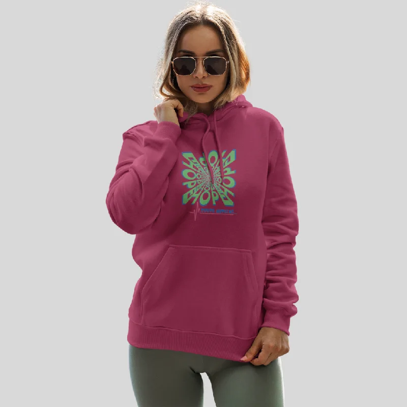 Spread Positive Vibes with Women's "Hope Cost's Nothing" Printed Maroon Hoodie! Hoodie with Ribbed Hem Stretchable Secure
