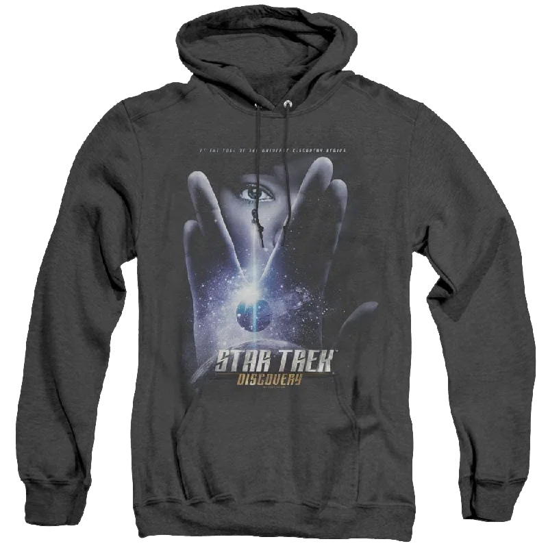 Star Trek Discovery Discovery Begins - Heather Pullover Hoodie Ruffle Sleeve Feminine Star Trek Discovery Discovery Begins - Heather Pullover Hoodie Ruffle Sleeve Feminine