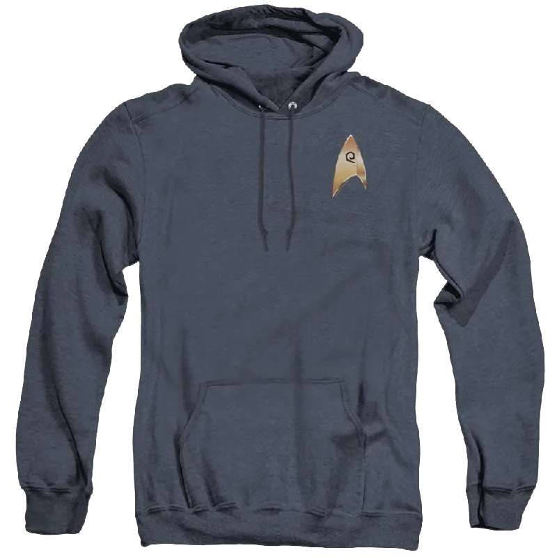 Star Trek Discovery Operations Badge - Heather Pullover Hoodie Oversized Cozy Pullover Star Trek Discovery Operations Badge - Heather Pullover Hoodie Oversized Cozy Pullover