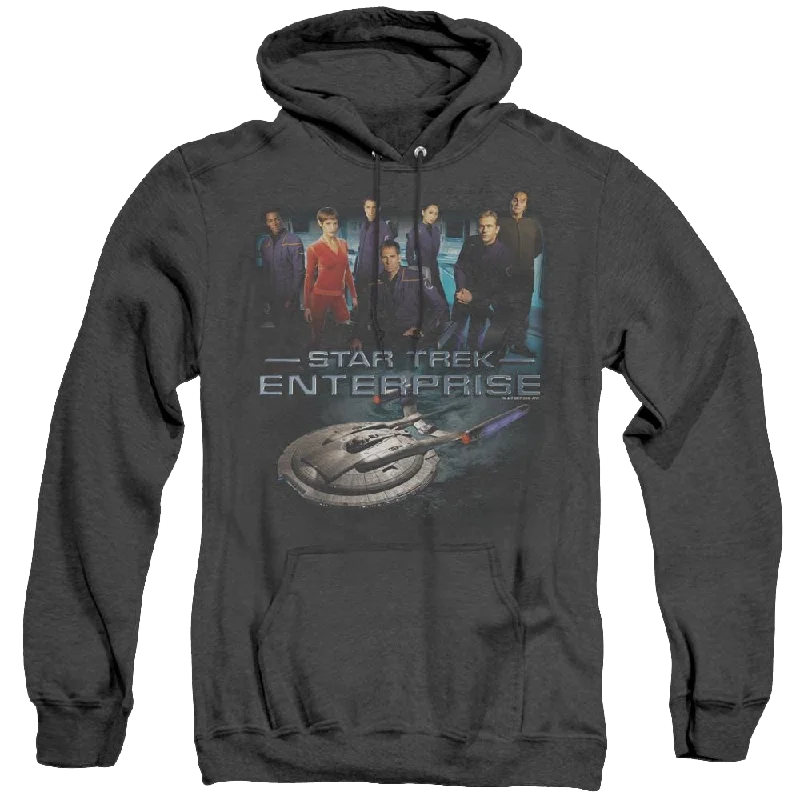 Star Trek Enterprise Enterprise Crew - Heather Pullover Hoodie Bolero Style Sweater