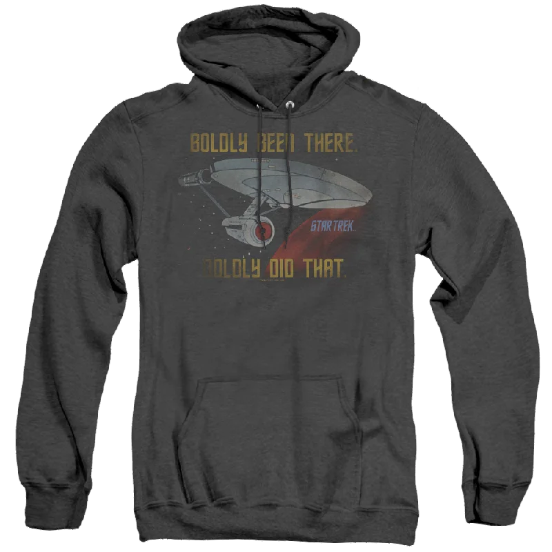 Star Trek The Animated Series Boldly Did That - Heather Pullover Hoodie Halter Neck Top