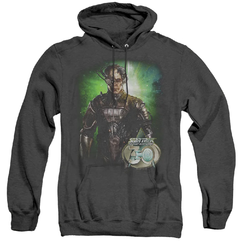 Star Trek The Next Generation Borg 30 - Heather Pullover Hoodie Sheath Sleeve Elegant Star Trek The Next Generation Borg 30 - Heather Pullover Hoodie Sheath Sleeve Elegant