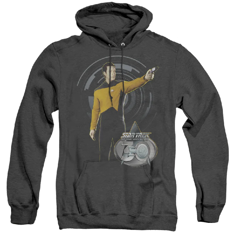 Star Trek The Next Generation Data 30 - Heather Pullover Hoodie Set Sleeve Pullover