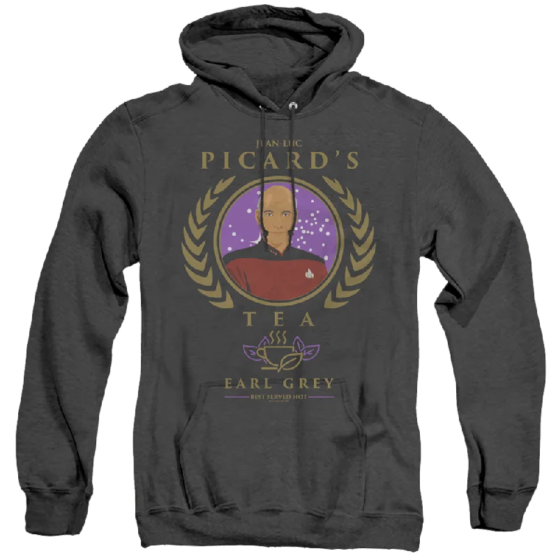 Star Trek The Next Generation Tea Earl Grey Hot - Heather Pullover Hoodie Notched Neck Pullover Star Trek The Next Generation Tea Earl Grey Hot - Heather Pullover Hoodie Notched Neck Pullover