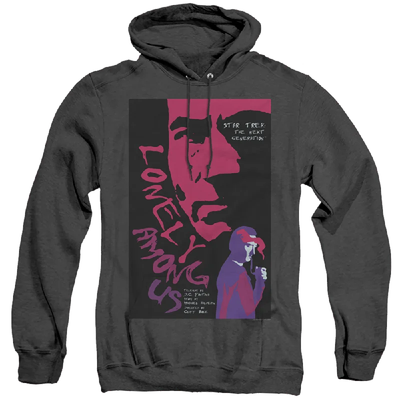 Star Trek The Next Generation Tng Season 1 Episode 7 - Heather Pullover Hoodie Box Sleeve Comfort Star Trek The Next Generation Tng Season 1 Episode 7 - Heather Pullover Hoodie Box Sleeve Comfort