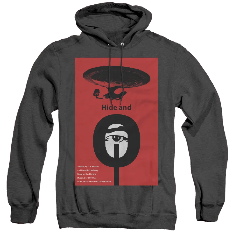 Star Trek The Next Generation Tng Season 1 Episode 10 - Heather Pullover Hoodie Bishop Sleeve Elegant Star Trek The Next Generation Tng Season 1 Episode 10 - Heather Pullover Hoodie Bishop Sleeve Elegant