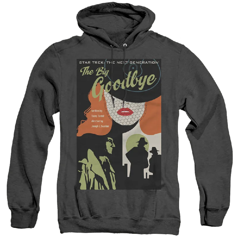 Star Trek The Next Generation Tng Season 1 Episode 12 - Heather Pullover Hoodie Batwing Sleeve Top Star Trek The Next Generation Tng Season 1 Episode 12 - Heather Pullover Hoodie Batwing Sleeve Top