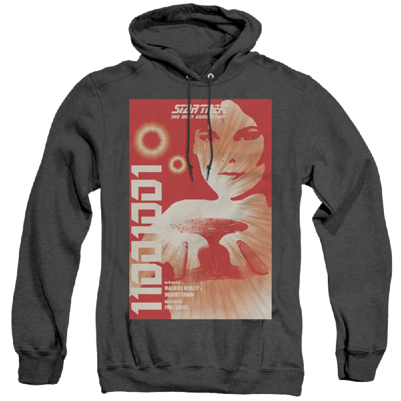 Star Trek The Next Generation Tng Season 1 Episode 15 - Heather Pullover Hoodie Asymmetrical Hem Sweater Star Trek The Next Generation Tng Season 1 Episode 15 - Heather Pullover Hoodie Asymmetrical Hem Sweater