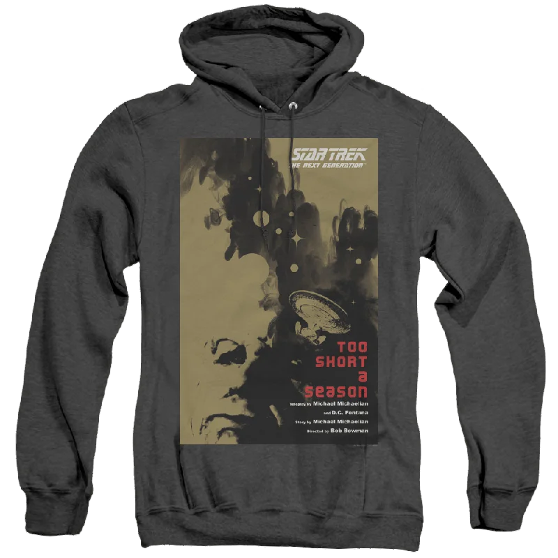 Star Trek The Next Generation Tng Season 1 Episode 16 - Heather Pullover Hoodie Ruffled Neck Pullover Star Trek The Next Generation Tng Season 1 Episode 16 - Heather Pullover Hoodie Ruffled Neck Pullover