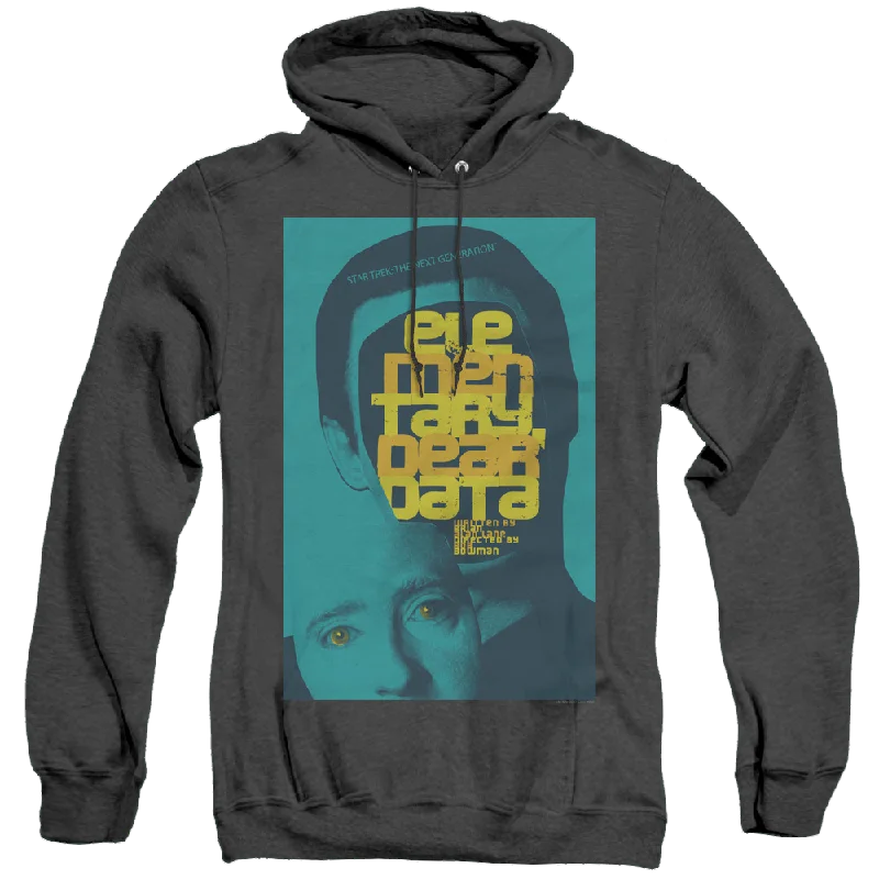 Star Trek The Next Generation Tng Season 2 Episode 3 - Heather Pullover Hoodie Textured Knit Design Star Trek The Next Generation Tng Season 2 Episode 3 - Heather Pullover Hoodie Textured Knit Design