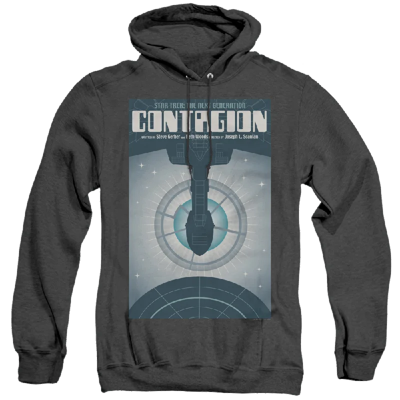 Star Trek The Next Generation Tng Season 2 Episode 11 - Heather Pullover Hoodie Boat Neck Sweater Star Trek The Next Generation Tng Season 2 Episode 11 - Heather Pullover Hoodie Boat Neck Sweater