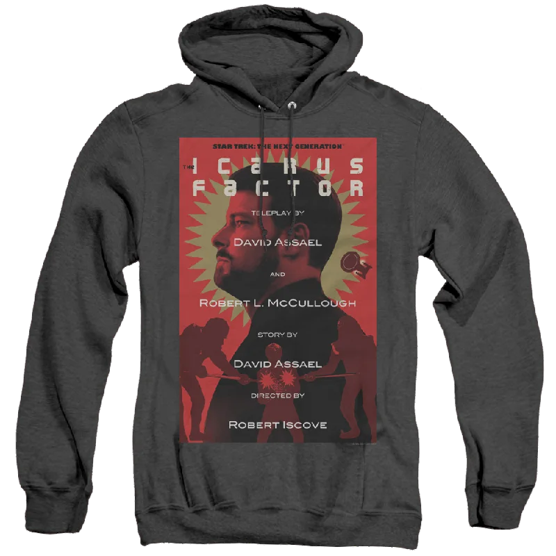 Star Trek The Next Generation Tng Season 2 Episode 14 - Heather Pullover Hoodie Ribbed Crew Neck Star Trek The Next Generation Tng Season 2 Episode 14 - Heather Pullover Hoodie Ribbed Crew Neck
