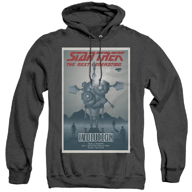 Star Trek The Next Generation Tng Season 3 Episode 1 - Heather Pullover Hoodie Shawl Collar Sweater Star Trek The Next Generation Tng Season 3 Episode 1 - Heather Pullover Hoodie Shawl Collar Sweater