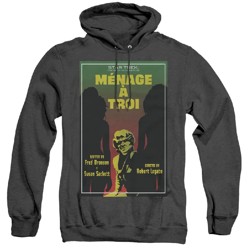 Star Trek The Next Generation Tng Season 3 Episode 24 - Heather Pullover Hoodie Boxy Neck Sweater Star Trek The Next Generation Tng Season 3 Episode 24 - Heather Pullover Hoodie Boxy Neck Sweater