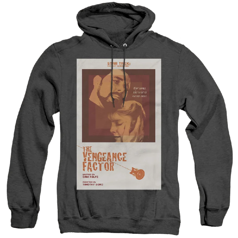 Star Trek The Next Generation Tng Season 3 Episode 9 - Heather Pullover Hoodie Open Neck Pullover Star Trek The Next Generation Tng Season 3 Episode 9 - Heather Pullover Hoodie Open Neck Pullover