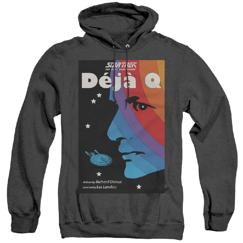Star Trek The Next Generation Tng Season 3 Episode 13 - Heather Pullover Hoodie Mock Neck Pullover Star Trek The Next Generation Tng Season 3 Episode 13 - Heather Pullover Hoodie Mock Neck Pullover