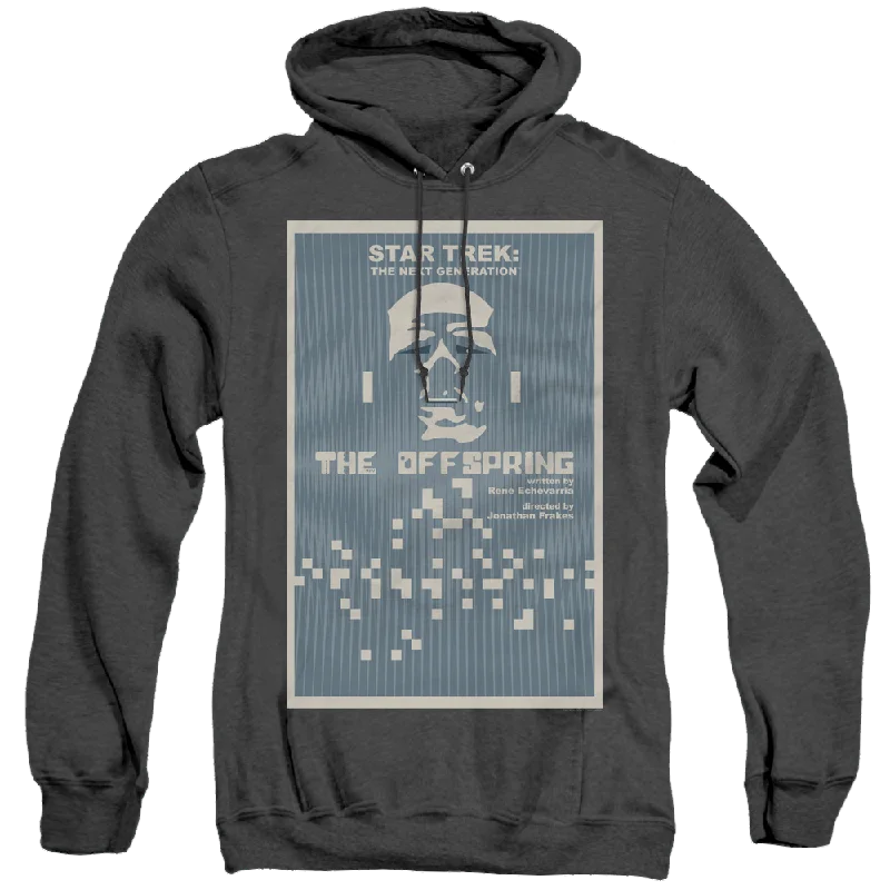 Star Trek The Next Generation Tng Season 3 Episode 16 - Heather Pullover Hoodie Keyhole Neck Pullover Star Trek The Next Generation Tng Season 3 Episode 16 - Heather Pullover Hoodie Keyhole Neck Pullover
