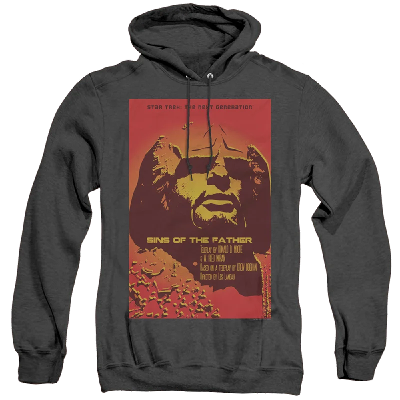 Star Trek The Next Generation Tng Season 3 Episode 17 - Heather Pullover Hoodie Jewel Neck Pullover Star Trek The Next Generation Tng Season 3 Episode 17 - Heather Pullover Hoodie Jewel Neck Pullover