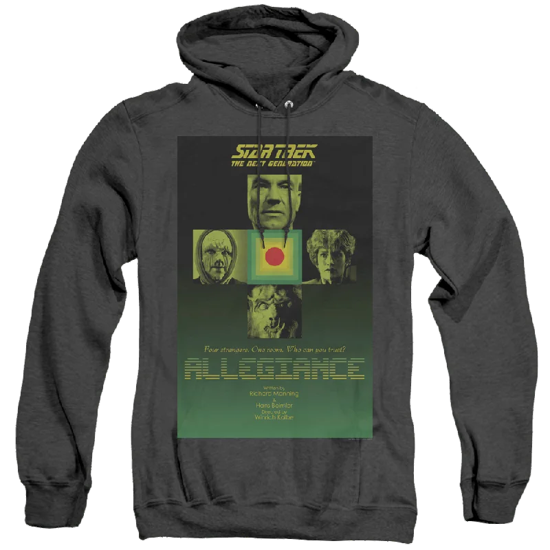 Star Trek The Next Generation Tng Season 3 Episode 18 - Heather Pullover Hoodie Honey Neck Pullover Star Trek The Next Generation Tng Season 3 Episode 18 - Heather Pullover Hoodie Honey Neck Pullover