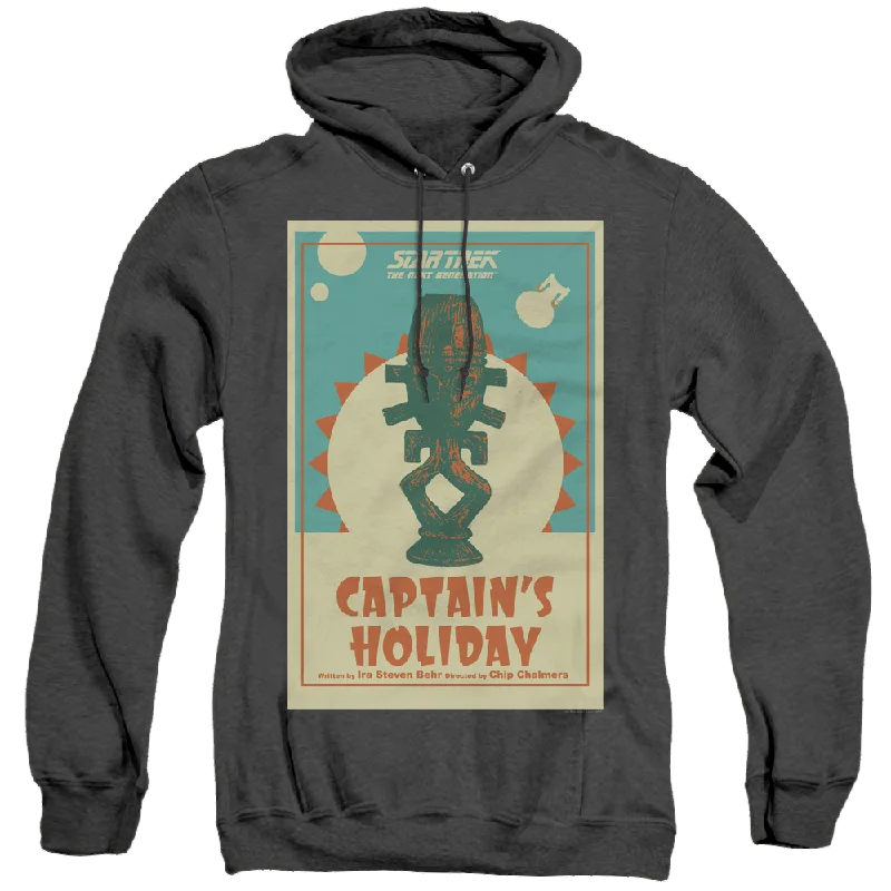 Star Trek The Next Generation Tng Season 3 Episode 19 - Heather Pullover Hoodie High Neck Pullover Star Trek The Next Generation Tng Season 3 Episode 19 - Heather Pullover Hoodie High Neck Pullover