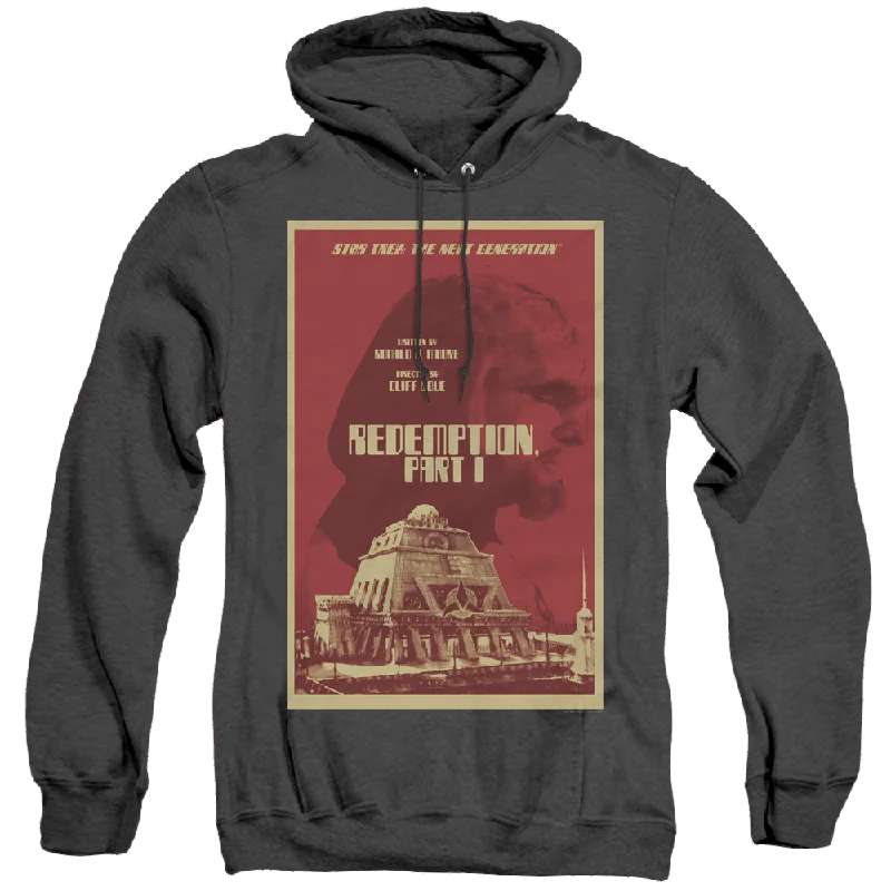 Star Trek The Next Generation Tng Season 4 Episode 26 - Heather Pullover Hoodie Flutter Sleeve Feminine Star Trek The Next Generation Tng Season 4 Episode 26 - Heather Pullover Hoodie Flutter Sleeve Feminine