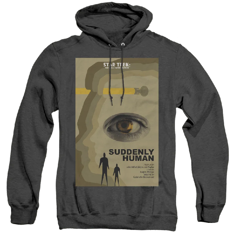 Star Trek The Next Generation Tng Season 4 Episode 4 - Heather Pullover Hoodie Wide Sleeve Pullover Star Trek The Next Generation Tng Season 4 Episode 4 - Heather Pullover Hoodie Wide Sleeve Pullover