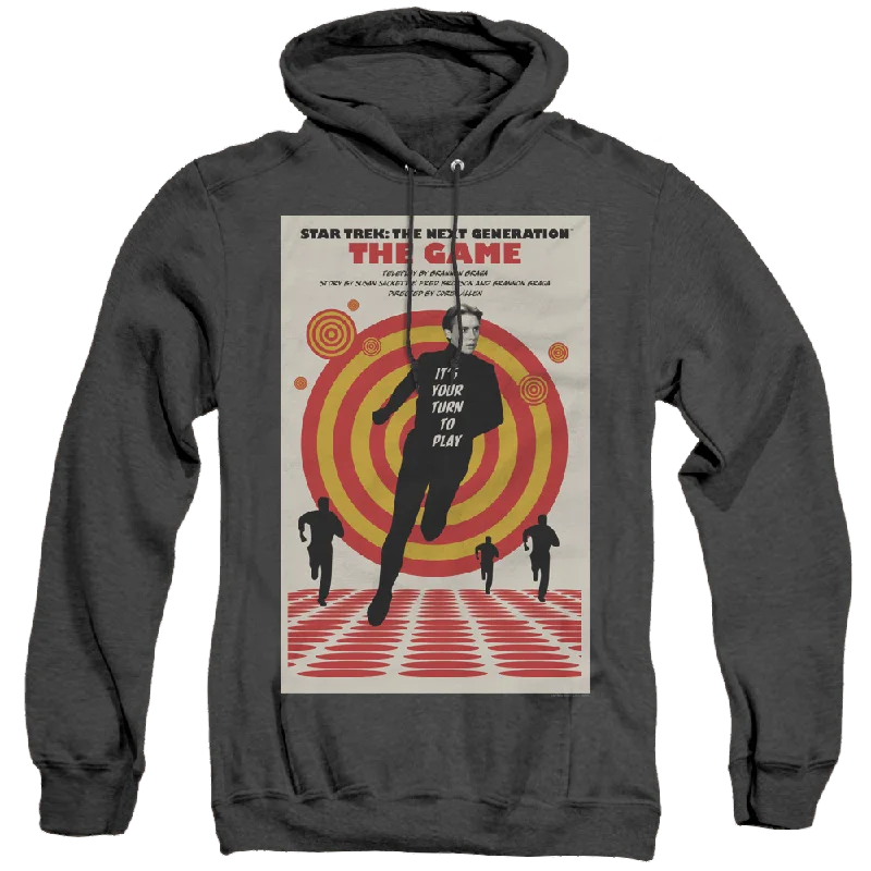 Star Trek The Next Generation Tng Season 5 Episode 6 - Heather Pullover Hoodie Box Sleeve Comfort Star Trek The Next Generation Tng Season 5 Episode 6 - Heather Pullover Hoodie Box Sleeve Comfort
