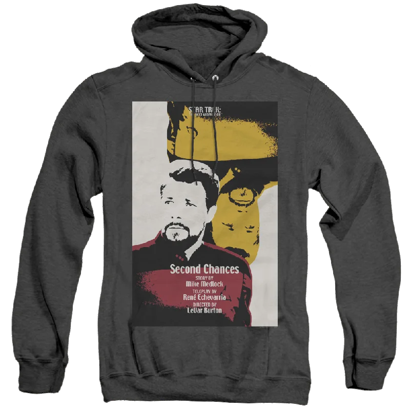 Star Trek The Next Generation Tng Season 6 Episode 24 - Heather Pullover Hoodie Port Neck Pullover Star Trek The Next Generation Tng Season 6 Episode 24 - Heather Pullover Hoodie Port Neck Pullover