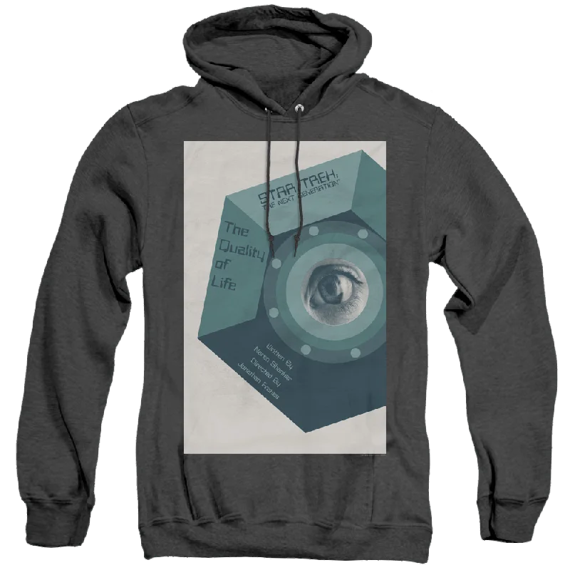 Star Trek The Next Generation Tng Season 6 Episode 9 - Heather Pullover Hoodie Slit Sleeve Stylish Star Trek The Next Generation Tng Season 6 Episode 9 - Heather Pullover Hoodie Slit Sleeve Stylish