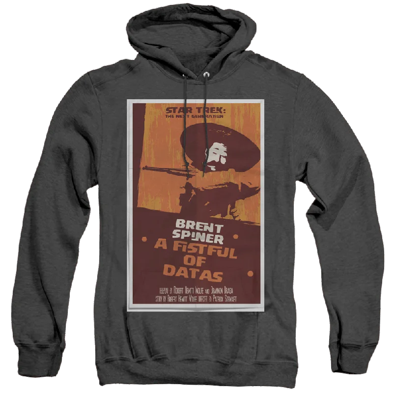 Star Trek The Next Generation Tng Season 6 Episode 8 - Heather Pullover Hoodie High Neck Pullover Star Trek The Next Generation Tng Season 6 Episode 8 - Heather Pullover Hoodie High Neck Pullover