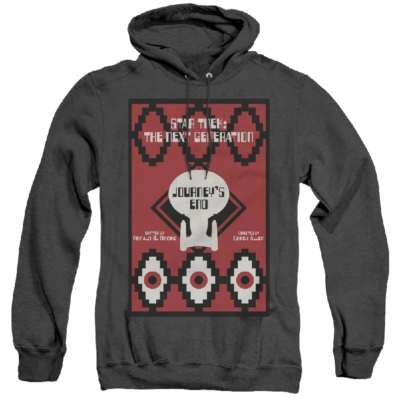 Star Trek The Next Generation Tng Season 7 Episode 20 - Heather Pullover Hoodie Asymmetrical Neck Pullover Star Trek The Next Generation Tng Season 7 Episode 20 - Heather Pullover Hoodie Asymmetrical Neck Pullover