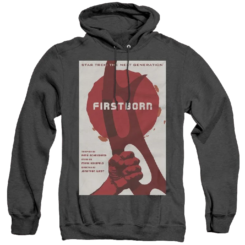Star Trek The Next Generation Tng Season 7 Episode 21 - Heather Pullover Hoodie Wrist Length Sleeve Star Trek The Next Generation Tng Season 7 Episode 21 - Heather Pullover Hoodie Wrist Length Sleeve